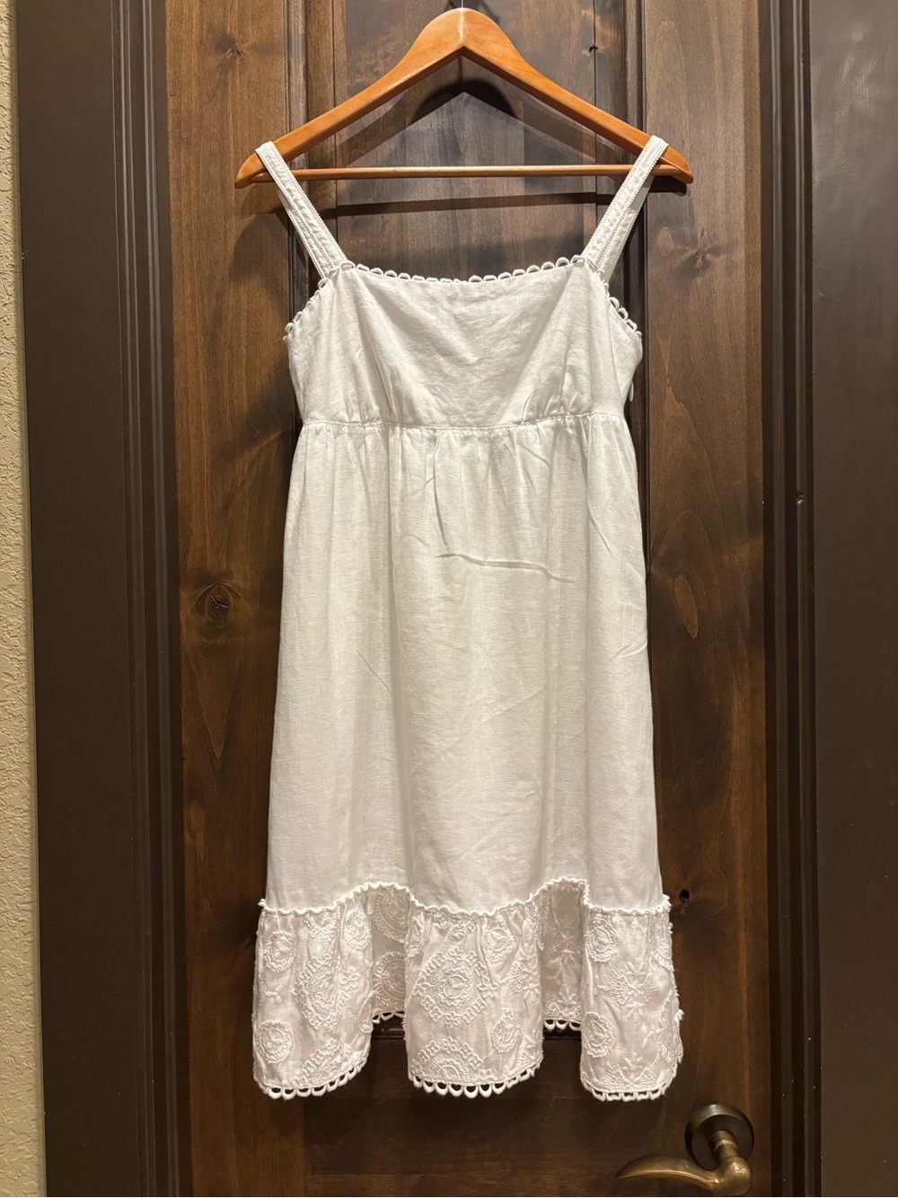 Juicy Couture White Lace-Trim Cotton Slip